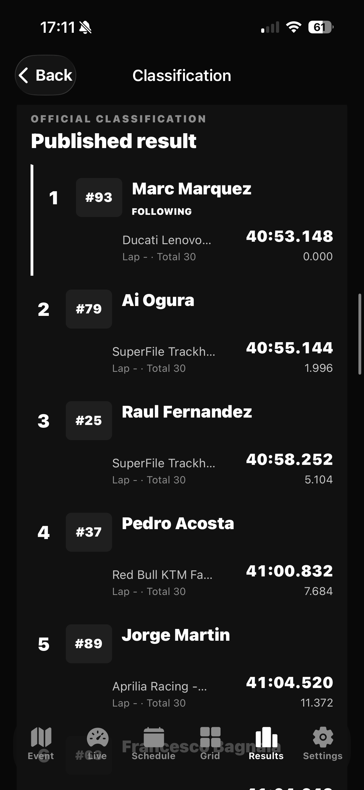 MotoTiming: Building a Real-Time Motorsport Companion App screenshot 4