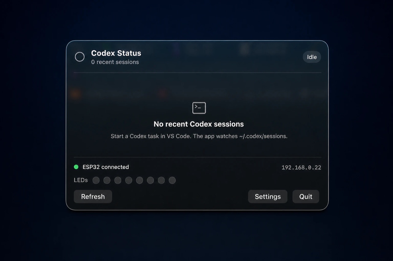 Codex Status Light: One Physical Signal for AI Work Across Multiple Macs project screenshot