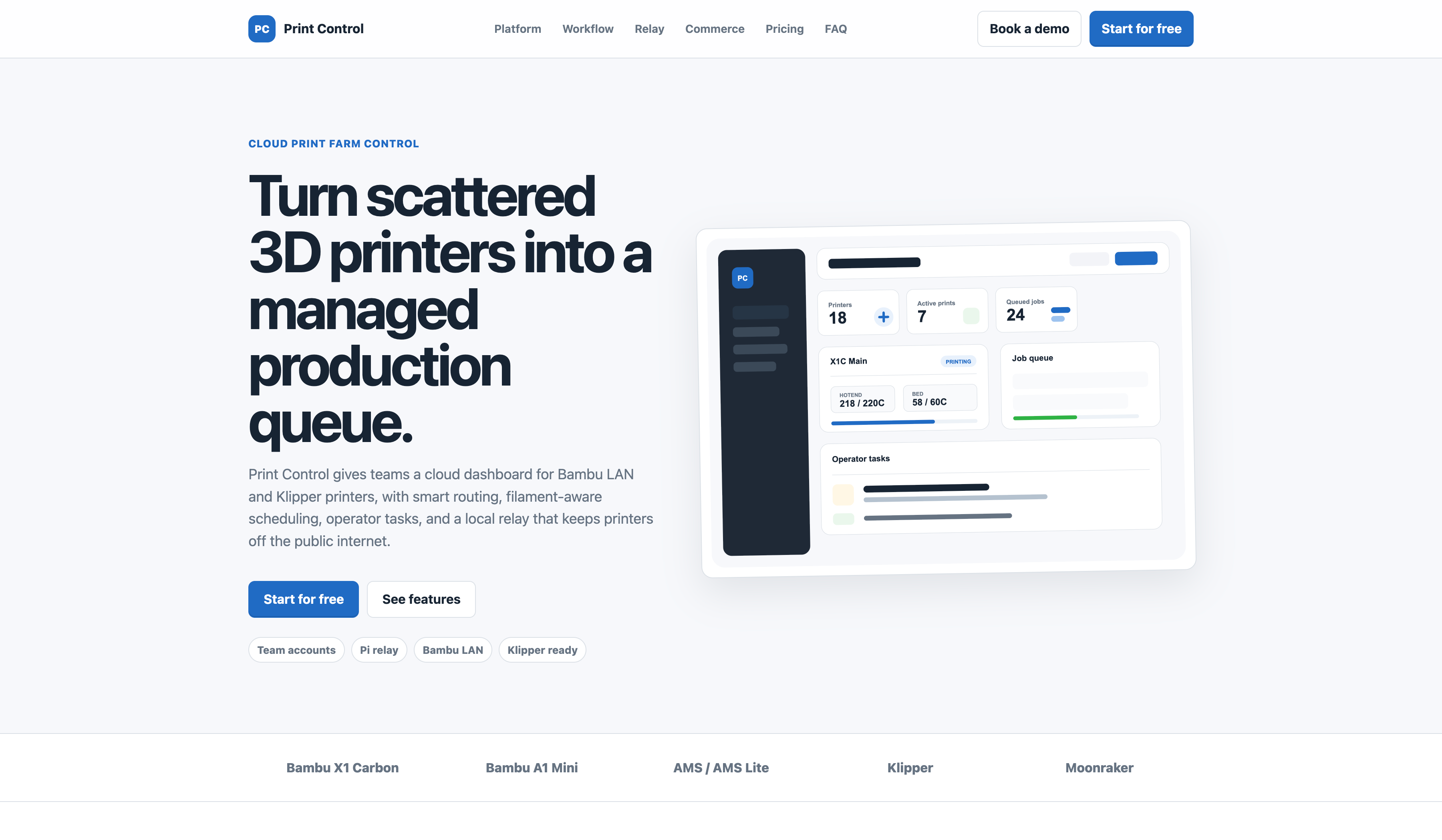 Screenshot of Print Control
